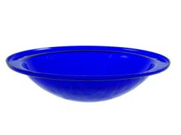 Crackle Glass Bowl Cobalt Blue